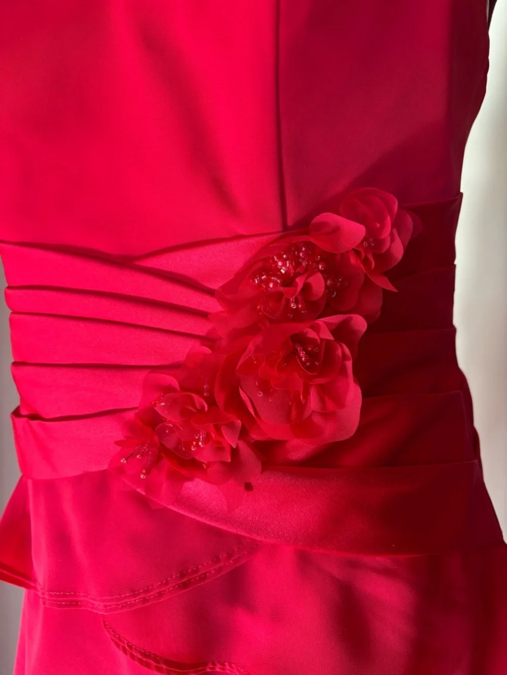 Alfred Angelo Pomegranate Tiered Ruffle Dress - Picture 3 of 7